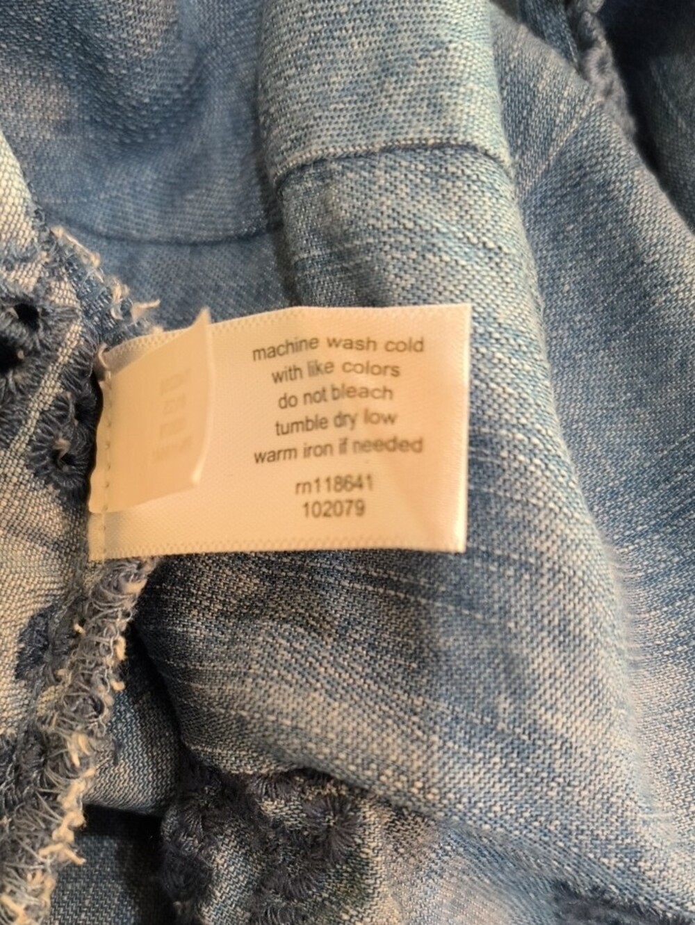 Lane Bryant Dusty Blue Embroidered V-Neck Top - Picture 4 of 11